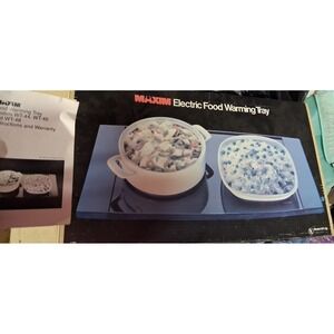 Vintage MAXIM Glass Top Electric Food Warming Tray Hot Spot WT-46 Tested Working
